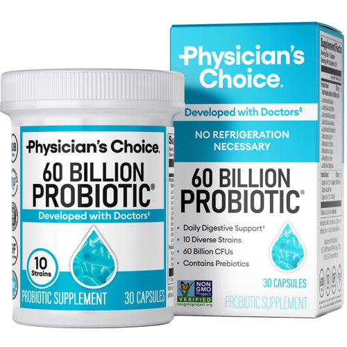 Physician’s Choice 60 Billion Probiotic for Women and Men, 30 Count, Digestive & Gut Health-Shop