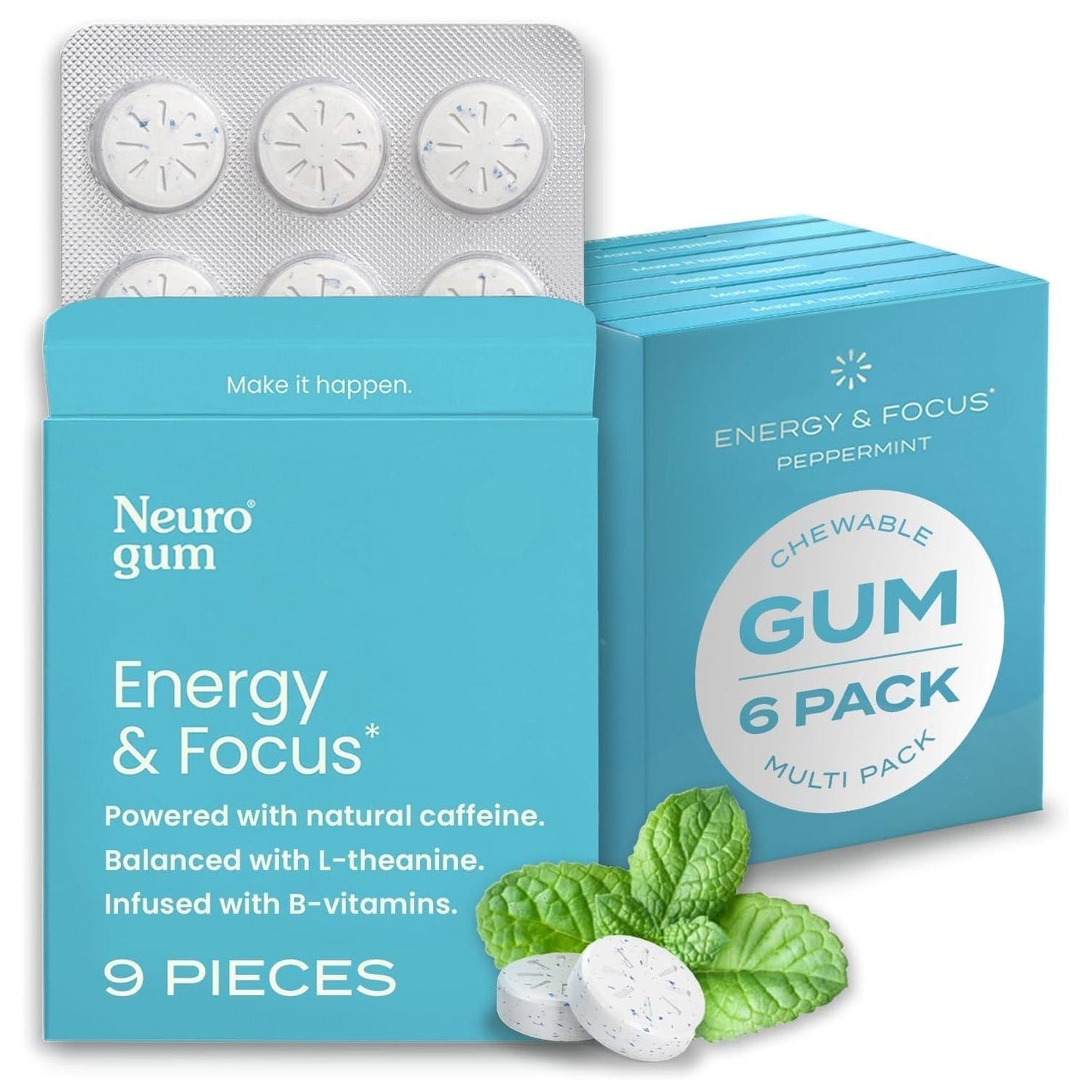 Neuro Energy & Focus Gum (Peppermint)-Shop