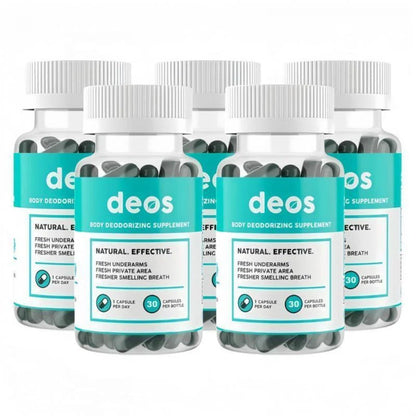 DEOS Natural Deodorant Supplement for Body Freshness & Sweat Control