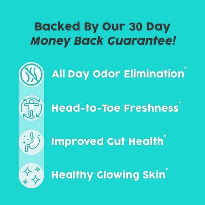 DEOS Natural Deodorant Supplement for Body Freshness & Sweat Control