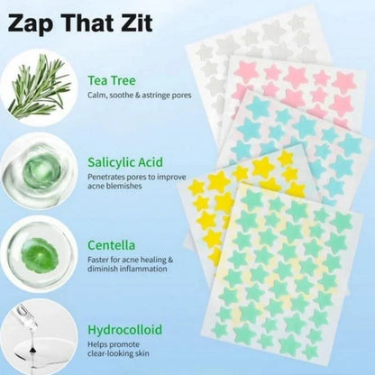 Pimple Patches for Face, 200 Pcs in 5 Sizes & Colors, Hydrocolloid Acne Treatmen-Shop