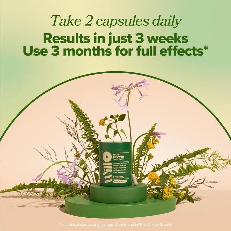 WILLO Hair Growth Support for Women - Supports Thicker, Fuller Hair & Healthy Ha-Shop
