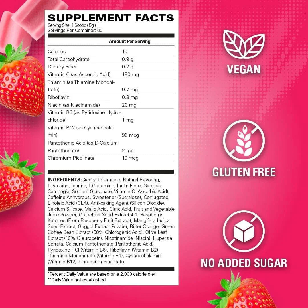 EHP Laps, OxyShred, Fat Burner, Cosmic Blast, Strawberry, 10.16 oz (288 g)-Shop