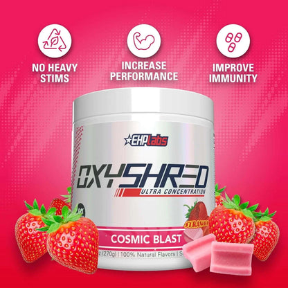 EHP Laps, OxyShred, Fat Burner, Cosmic Blast, Strawberry, 10.16 oz (288 g)-Shop