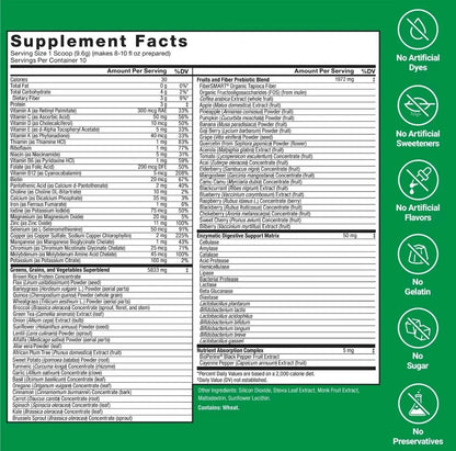 【US seller】Smarter Greens - 40+ Superfoods, 125M CFUs Probiotics, for Gut Health-Shop