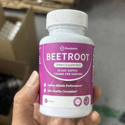 Rosa bella Organic Beet Root Capsules for Circulation & Natural Energy Boost 60