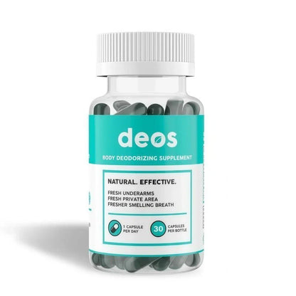 DEOS Natural Deodorant Supplement for Body Freshness & Sweat Control