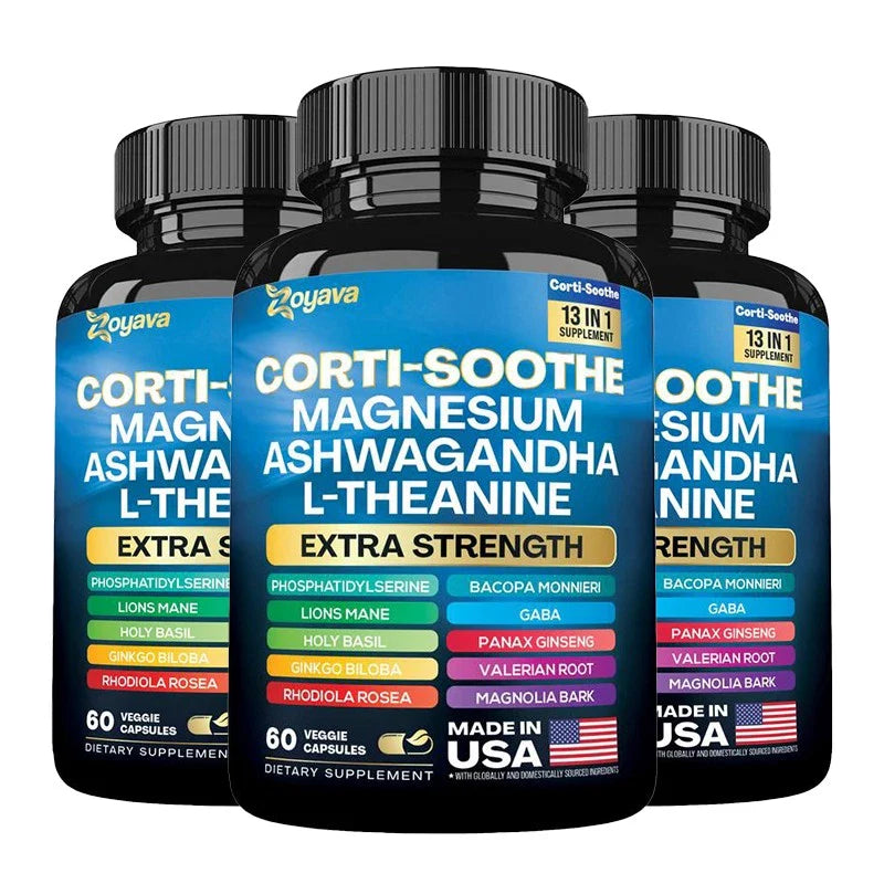 Zoyava Corti-Soothe Magnesium,Ashwagandha,Theanine-Adrenal Health, Stress Relief-Shop