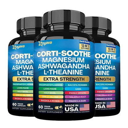 Zoyava Corti-Soothe Magnesium,Ashwagandha,Theanine-Adrenal Health, Stress Relief-Shop
