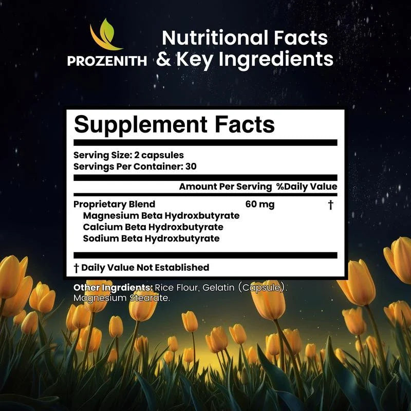 Prozenith - 2 Caps/Day Advanced BHB Formula - Natural Healthcare Supplement