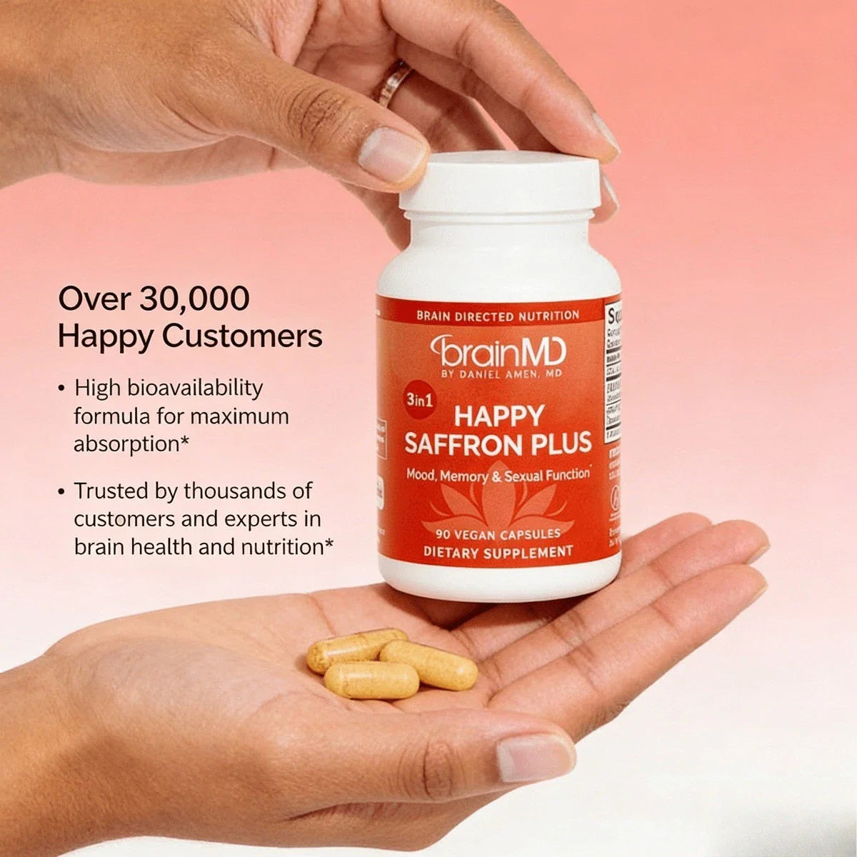 Happy Saffron Plus by BrainMD,Clinically Studied for Positive Mood-Shop