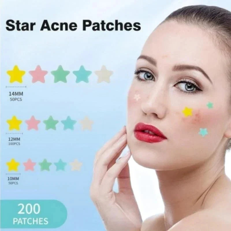 Pimple Patches for Face, 200 Pcs in 5 Sizes & Colors, Hydrocolloid Acne Treatmen-Shop