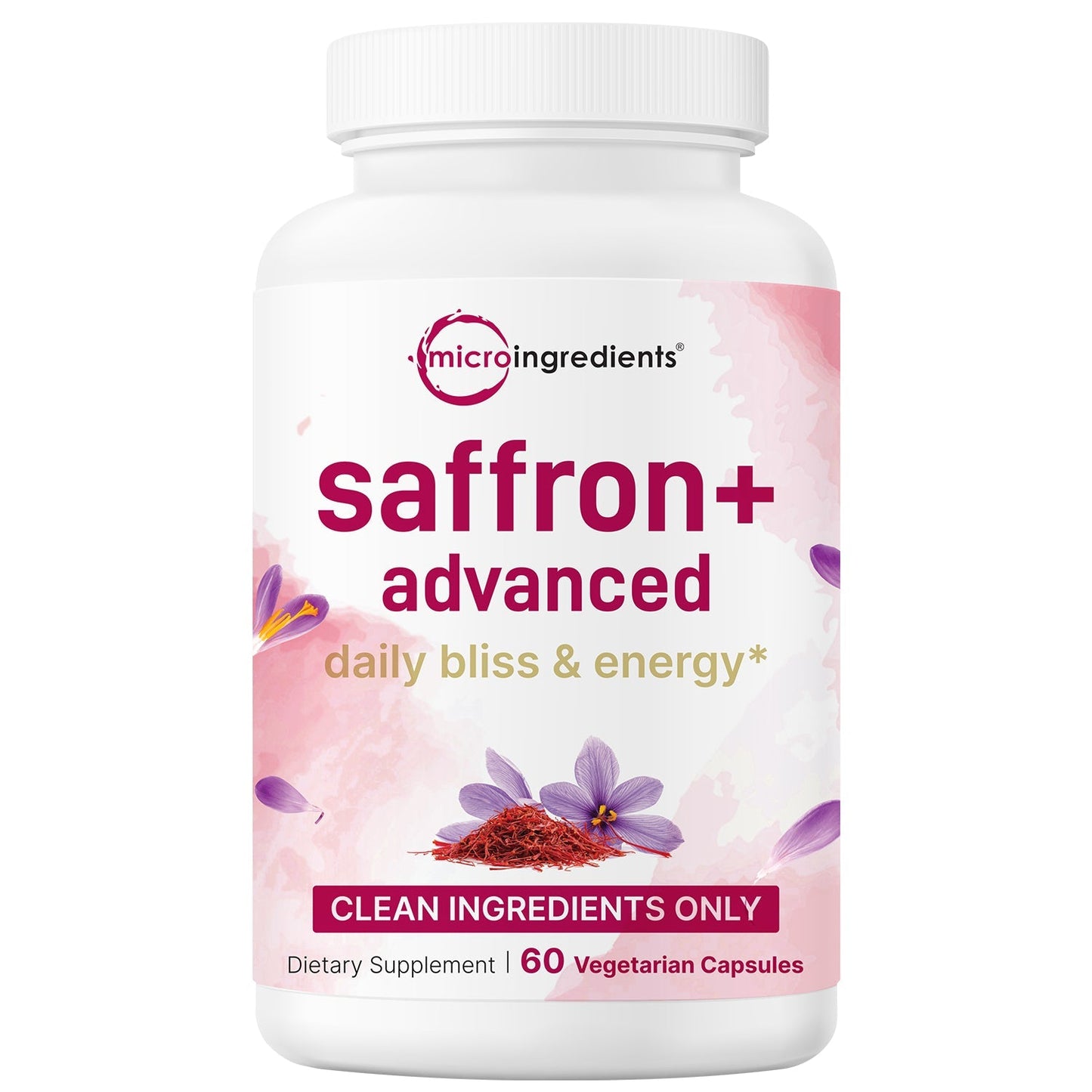 Micro Ingredients Saffron+ Advanced Supplements, 60 Veggie Capsules-Shop